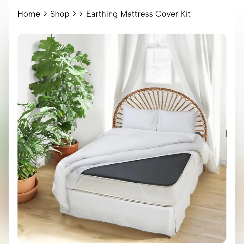 Earthing Mattress Cover Kit - Black.  King